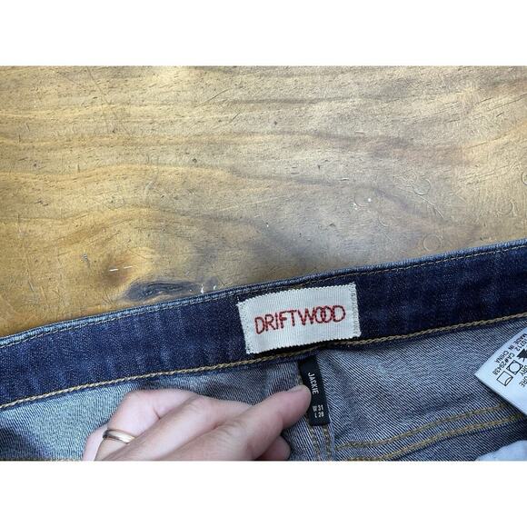 Driftwood Jackie Beaded Side Stripe Raw Hem Jeans Women’s Size 31 - Picture 4 of 11